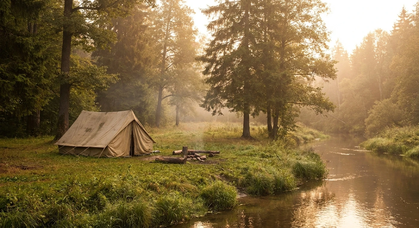 Ourthe riverside clearing, La Roche-en-Ardenne